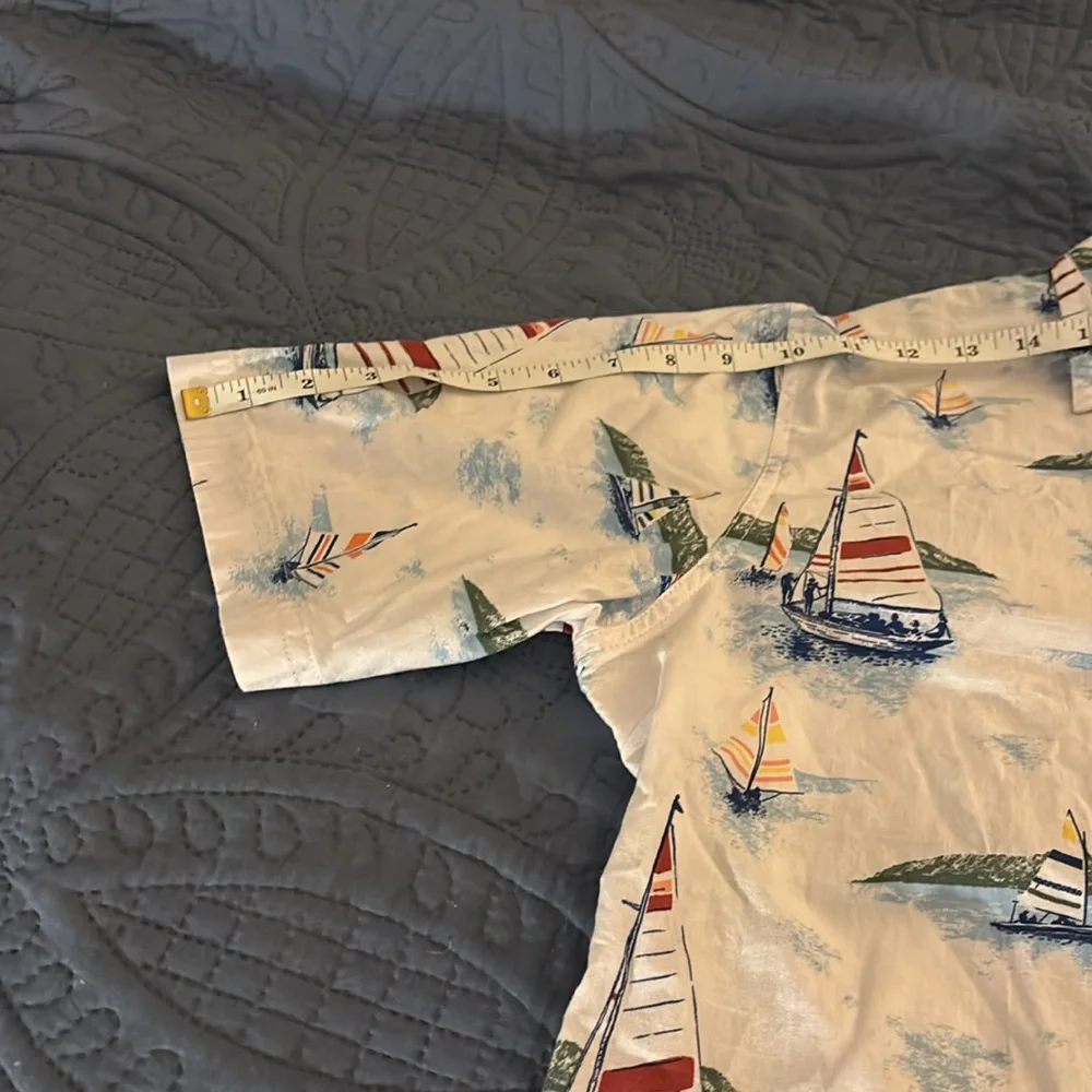 NWT Croft & Barrow Men's Sailboat Print Button-Down - Size Medium - Picture 12 of 14